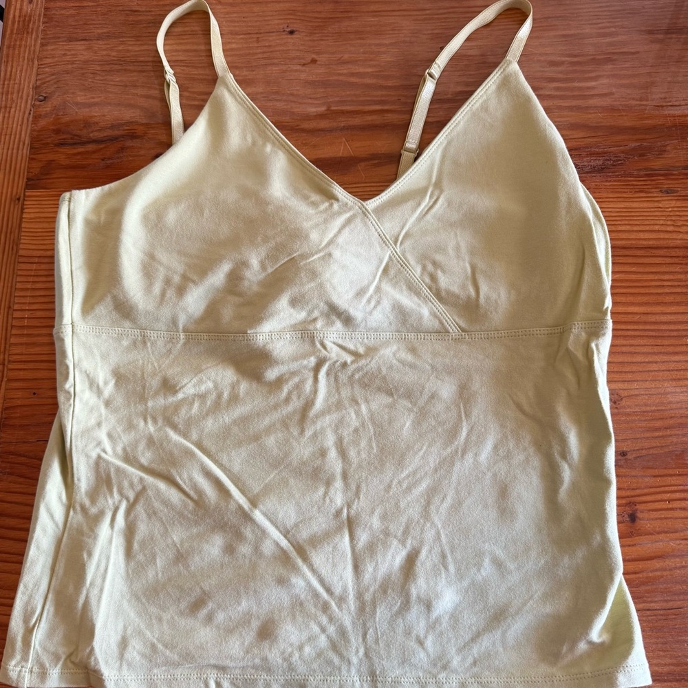 Pale Green J Jill “Snow Pea” Fitted Camisole Top with Spaghetti Straps